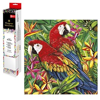 Набор для творчества. Алмазная мозаика 'Тропические птицы', 30 х 30 см