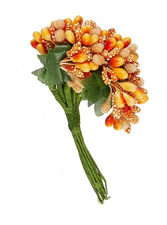 Цветы для декорирования 'Соцветие' (апельсин) (12 шт) (8,5 см)